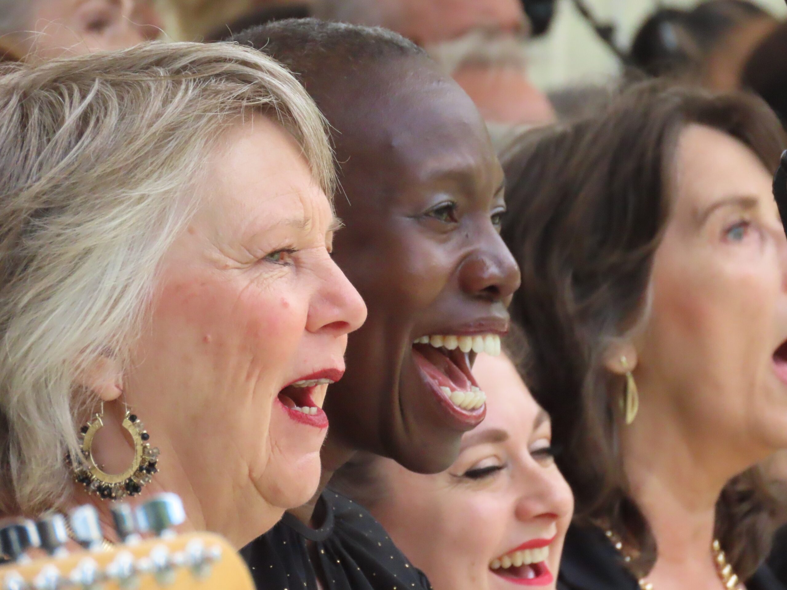 <h3>Samen zingen zorgt voor een gevoel van verbinding en teamwork</h3>
<p>Samen zingen doen wij mensen veel te weinig. Misschien eens op een verjaardag, of met de feestdagen, maar daar blijft het dan wel bij. En dat terwijl samen zingen zo ongelooflijk veel voordelen heeft!</p>
<p>Het zorgt namelijk voor een gevoel van verbinding, teamwork en saamhorigheid; en dat zelfs zonder een gesprek te hoeven voeren. En het enige instrument dat je nodig hebt is helemaal gratis; namelijk je eigen lichaam!</p>

